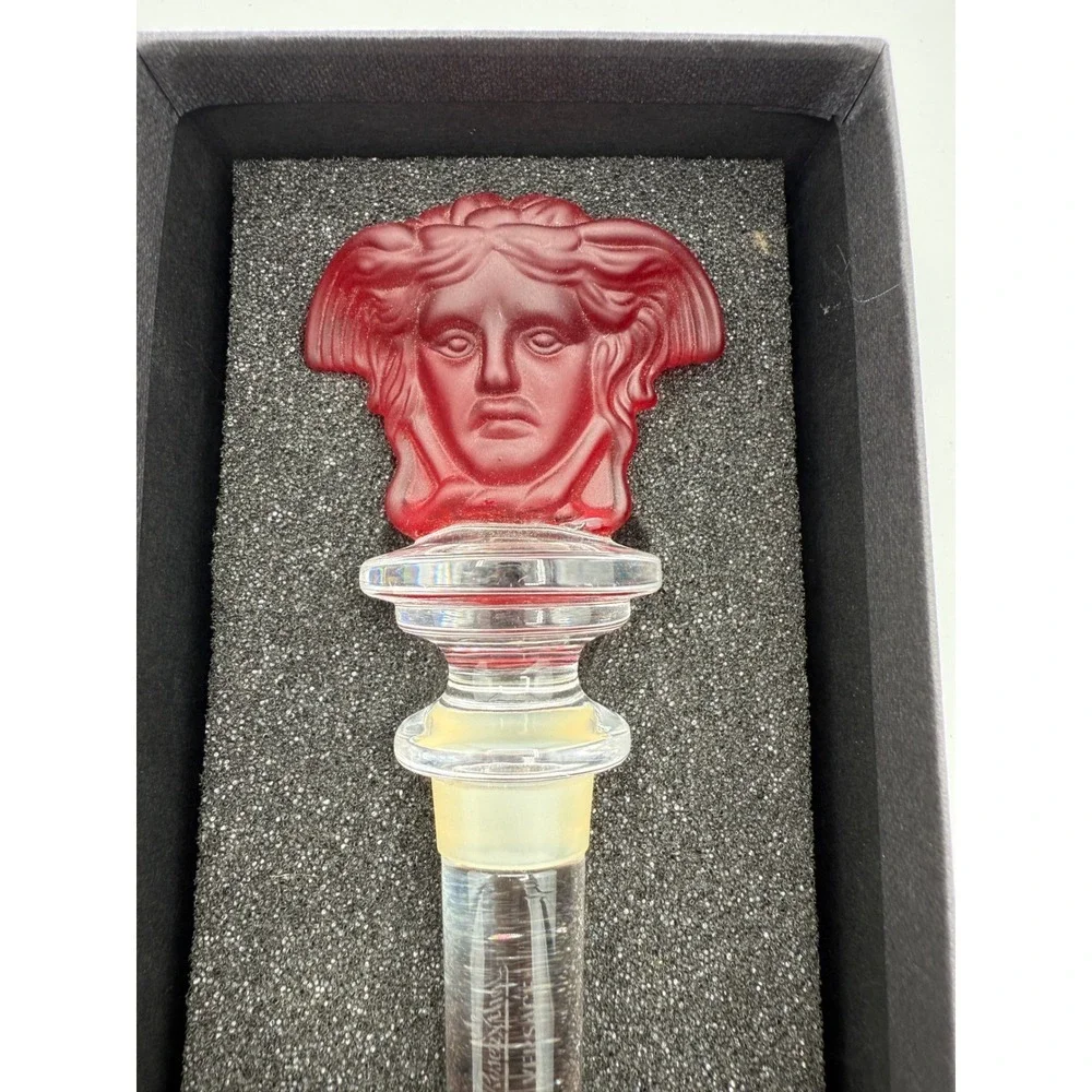Versace‎ Medusa Red Crystal Bottle Stopper Barware Decor Display